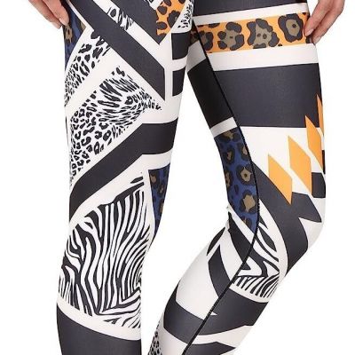 adidas Womens Workout Mid-Rise Long Tights Size:X-Small Color:Black Multi